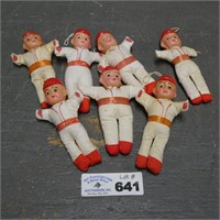 Early Japan Celluloid Baseball Player Dolls