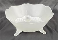 Frosted Glass Footed Bowl