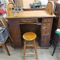 Vintage watchmakers workstation with working