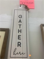 Gather Sign Decor 11 x 36 inches
