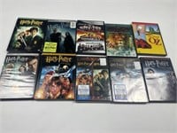 10- DVD movies - Harry Potter, Wizard of Oz,