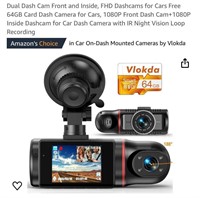 Dual Dash Cam Front and Inside, FHD Dashcams