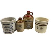 Four pieces Advertising Pottery