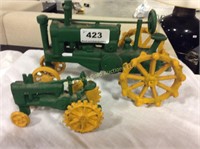 Lot of Two Cast Iron Toy Tractors