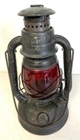 Dietz "Little Wizard" Lamp with Ruby Globe