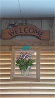 stained glass welcome sign