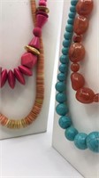 Bead Necklace Lot Includes Wood Bead Necklace