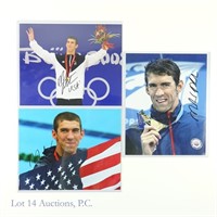 Michael Phelps Signed US Olympic Swimming Photos
