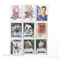 Signed Parkhurst NHL Hockey Cards (COA) (9)