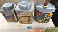 3 ONEIDA 'VINTAGE LABELS' CANNISTER COLL