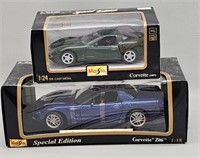 2 Collectible Die Cast Corvettes