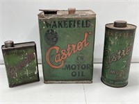 3 x Castrol Wakefield Tins