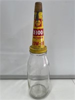 Shell X-100 Multigrade Tin Top on 1 Quart Bottle