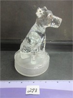 GLASS DOG PAPERWEIGHT