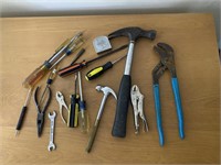 Hammer, screwdrivers