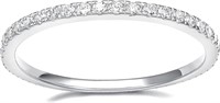 Gold-pl. Round 1.20ct White Sapphire Eternity Ring