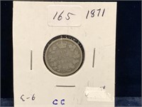 1871 Can Silver Ten Cent Piece G6