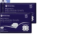 2pack Unisex Briefs Med
30 total incontinence