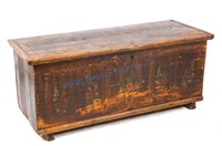 Large Early Eastern European Painted Trunk