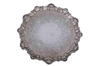 GEORGE III SILVER FOOTED SALVER, 644g