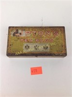 Metal Lipton's tea bag container, no tea on