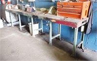 WORK BENCH- APPROXIMATELY 15 FEET- NO CONTENTS
