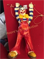 Paper Mache Clown - Hanging