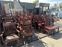 37 chairs, three types, some rips