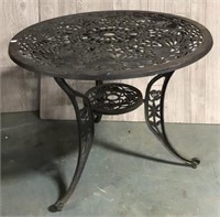 Beautiful cast metal cafe table