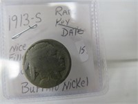 1913-S  Rare 'Key Date' Buffalo Nickel