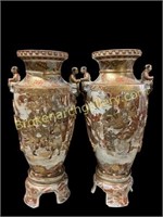 Pair Palace Size Porcelain Vases