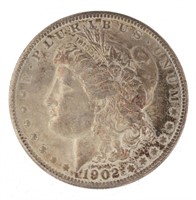 1902 New Orleans AU Morgan Silver Dollar