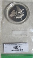 Franklin Mint Sterling Silver Bluebird Medallion