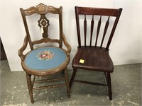 2 antique chairs