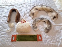 Shoe buffer, hand Warmer, fur collar