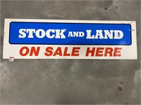 Stock and Land Screen Print Sign - 1200 x 360