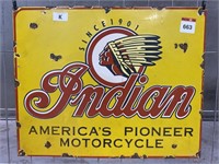 Indian Motorcycle Enamel Sign - 500 x 400