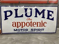 Original Plume Appotenic Motor Spirit Enamel Sign