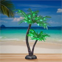 24In Palm Tree Bonsai Light 25 LED Table Top Lamp