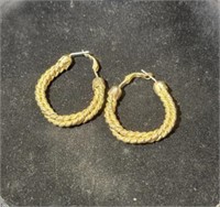 Gold Tone Loop Earrings