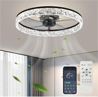 20‘’ Ceiling Fan with Light, 2024 Upgraded Low
