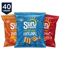 40Pcs SunChips Multigrain Chips Variety Pack 1 Oz