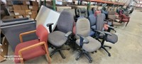 Large lot of assorted office chairs
