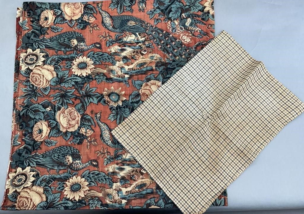 2 pieces of fabric ca. mid-late 19th century;