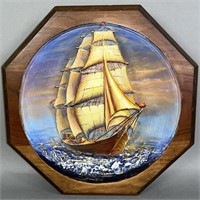 Fine 3-D wall plaque by Aaron Zook ca. 1980s;