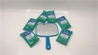 6 New Clorox Disinfecting Wipes To Go& Hand Mirror