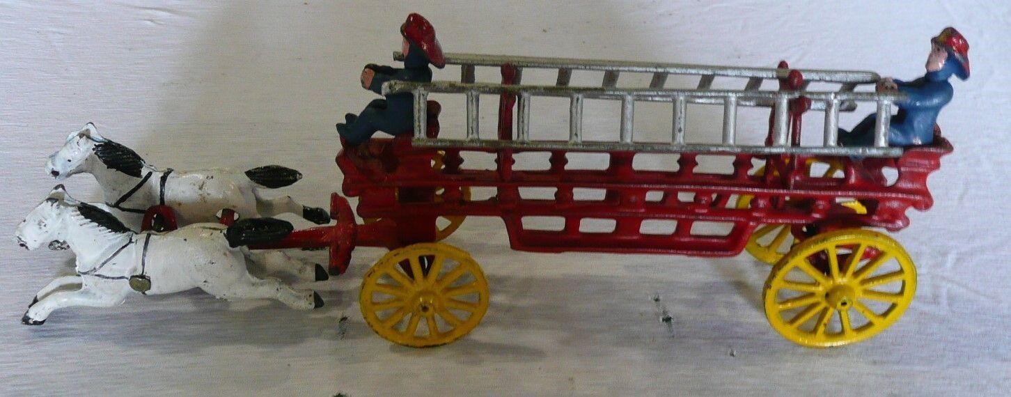 Cast Iron Fire Truck with Horses