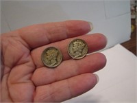 1917 & 1920D Silver Mercury Dimes