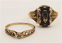 (KC) 10kt Yellow Gold Rings (sizes 5.5 and 7)