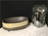 14” Decorative Centerpiece Bowl & Mirrored 12”